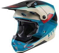 Fly Racing Formula CP Rush, casque de motocross L Noir/Gris Clair/Turquoise/Rouge Noir/Gris Clair/Turquoise/Rouge