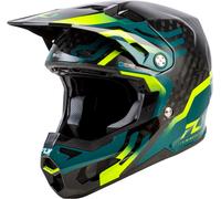Fly Racing Formula S Carbon Byte, casque de motocross S Carbone/Pétrole/Jaune Néon Carbone/Pétrole/Jaune Néon