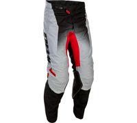 Fly Racing Kinetic DBK, pantalon en textile 38 Gris/Rouge/Noir Gris/Rouge/Noir