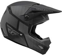 Fly Racing Kinetic Drift Youth Casque de motocross, noir-gris, taille L