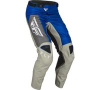 Fly Racing Kinetic Jet, pantalon en textile 32 Bleu/Gris/Blanc Bleu/Gris/Blanc