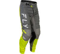 Fly Racing Kinetic Mesh, pantalon en textile 34 Gris/Jaune Néon Gris/Jaune Néon