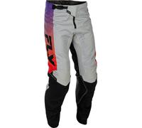 Fly Racing Kinetic, pantalon en textile 32 Gris/Rouge/Mauve/Noir Gris/Rouge/Mauve/Noir