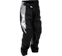 Fly Racing Kinetic, pantalon textile pour jeunes 22 Noir/Gris Noir/Gris
