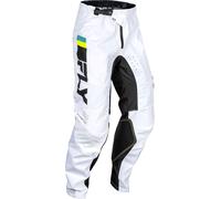 Fly Racing Kinetic Prix, pantalon en textile 30 Blanc/Noir/Jaune Néon Blanc/Noir/Jaune Néon