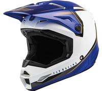 Fly Racing Kinetic Vision, casque croisé XS Blanc/Bleu/Or Blanc/Bleu/Or