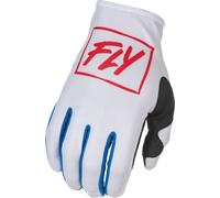 Fly Racing Lite Gants de motocross, blanc-rouge-bleu, taille S pour homme