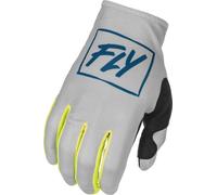 Fly Racing Lite Gants de motocross, gris-jaune, taille 2XL pour homme