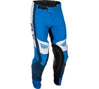 Fly Racing Lite, pantalon en textile 32 Bleu/Bleu Foncé/Blanc Bleu/Bleu Foncé/Blanc