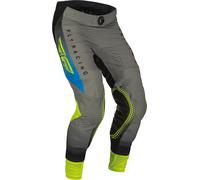 Fly Racing Lite, pantalon en textile 32 Gris/Bleu/Jaune Néon Gris/Bleu/Jaune Néon
