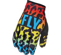 Fly Racing Lite S.E. Exotic, gants XXL Rouge/Jaune/Bleu/Noir Rouge/Jaune/Bleu/Noir