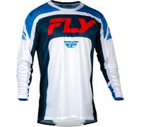 Fly Racing Lite S24, maillot M Blanc/Bleu Foncé/Bleu/Rouge Blanc/Bleu Foncé/Bleu/Rouge