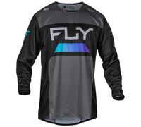 Fly Racing Kinetic Reload, maillot L Noir/Gris Foncé/Bleu Noir/Gris Foncé/Bleu