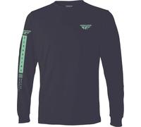 FLY Racing T-shirt Tribe à manches longues pour adulte (bleu marine/vert, taille 2XL)