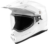 Fly Racing Trekker Solid, casque d aventure M Blanc Blanc