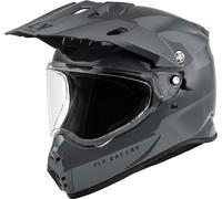 Fly Racing Trekker Solid, casque d aventure S Gris Foncé Gris Foncé