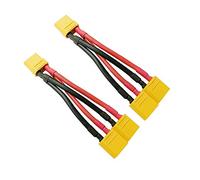 FLY RC 2pcs XT90 Adaptateur parallèle Y Splitter 2 mâle à 1 Femelle pour Fil de Batterie Lipo 12AWG