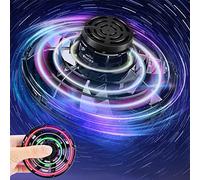 Fly UFO Spin Drone, Flyufo Spin Mini UFO Fly, Flying Spinner Ledzfly Flay UFO Nova, Disque Volant Cgtolos Miniufo Drone, Fidget Spinner Volant, Jouet de décompression pour dulti et Enfants (Noir)