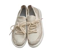 Fly Weave Chaussures décontractées légères pour femme Baskets respirantes et confortables décontractées pour femme Baskets imperméables Taille 39, beige, 40.5 EU
