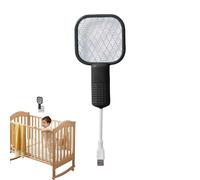 Fly Zapper Raquette de swatper électrique avec lumière LED attirante | Trap d'insectes d'intérieur sûrs et récepteur d'insectes pour utilisation à la maison, au bureau et au lieu de travail