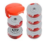 FLY021 Bobine de débroussailleuse et couvercle de bobine FLY060 pour Flymo Contour XT Mini Trim Power Trim Multi Trim, ligne de bobine à double alimentation automatique de 1,5 mm et couvercle (6