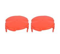 FLY060 Lot de 2 couvercles de bobine de rechange, orange, compatibles avec Flymo Contour 500XT Mini Trim, protège le fil de coupe contre l'obstruction, pièce de rechange pour outils de jardin et