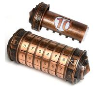 FLYALIGOGO Cryptex Da Vinci - Boîte à billets avec code numérique - Boîte à billets avec compartiments cachés secrets - Cadeau d'anniversaire de Noël pour homme et femme - Casse-tête pour salle