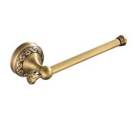 Flybath Porte Papier Toilette Laiton Antique Porte Rouleau WC avec Vintage Motif Exquis Carving Support de Derouleur Papier Toilette Mural Salle de Bain, Bronze Brossé