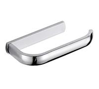 Flybath Porte-Papier Toilette pour Salle de Bain et Toilette-Rouleau Support-Papier de Cuisine en Laiton Barre-Papier Toilette Mural sans Couvercle Lumineux Argent Chrome Finition