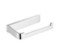 Flybath Porte Papier Toilette Salle De Bain Carré Porte-Rouleau De Toilette en Laiton Solide Derouleur Support Papier Toilette de Cuisine Mural sans Couverture Lumineux Argent Finition Chrome Poli