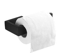 Flybath Porte-Papier Toilette Support-Papier Cuisine sans Couvercle SUS 304 Acier Inoxydable Fini Noir Mat pour Cuisine Toilette et Salle de Bain Porte-Rouleau Mural