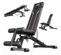 FLYBIRD Banc de musculation multifonction, banc d'entraînement professionnel réglable avec capacité de charge de 544 kg pour le fitness à domicile, réglage rapide, pliable pour gagner de la place, 80 