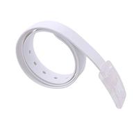Flybloom Ceintures À Boucle en Plastique Silicone Anti-Allergie Sécurité Hommes Femmes Ceinture Large (Blanc)