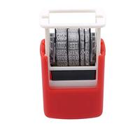 Flybloom Tampon de Date de Bureau Tampon de Date de réception Encre Automatique Auto-encreur Tampon de Bureau Expiration Tampon de Date en Caoutchouc sans Encre (Rouge)