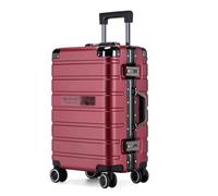 FLYBUG YAOSHER La Valise est dotée de Roues universelles Qui Peuvent être Facilement rétractées et possède Une Grande capacité de Stockage, ce Qui la Rend adaptée aux Voyages.(Rouge 22 Pouces)