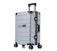 FLYBUG YAOSHER La Valise est dotée de Roues universelles Qui Peuvent être Facilement rétractées et possède Une Grande capacité de Stockage, ce Qui la Rend adaptée aux Voyages.(Argent 20 Pouces)