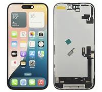 FLYCDI Écran OLED Complet pour iPhone 16 - 6,1 Pouces - Haute Luminosité - Remplacement Écran Tactile - Qualité Premium