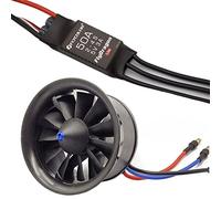 FLYCOLOR EDF 64 mm 3500KV 4S RC Jet Avion 11 pales Ventilateur conduit avec moteur RC Brushless avec ESC 50A (2~4S) Balance Testé