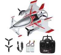 FLYCOLOR QIDI 570 RC Avion 2,4 GHz 6 CH RC Glider Avion à aile Fixe, 3 modèles de vol, hélicoptères RC sans balais, décollage vertical RC Glider (rouge)