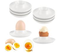 Flycppo 6 Pièces Coquetier Oeuf,Ensemble Coquetiers,Support Oeuf a la Ooque,Coquetier Oeuf Empilables Coquetiers pour Petit Déjeuner,Ronds avec Base pour Cuisine