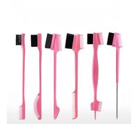 Flycppo 6 Pièces Peigne de Maquillage,Brosse de Bord de Cheveux,Brosse Double Tête Multifonctionnelle,Brosse À Sourcils,Peigne à Cils,Peigne À Sourcils Pour Hommes et Femmes