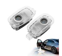 Flydida 2 pièces Éclairage logo porte LED pour voiture, accessoire d'éclairage d'entrée compatible avec Mercedes S-Klasse W221 2008-2013 pour éclairage de sous-châssis