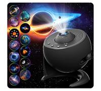 FlyEagle Projecteur Ciel Etoile, Projecteur Ciel Etoile Galaxie 13 en 1, Lampe Galaxie avec Minuterie, Veilleuse Etoile Projection à Rotation 360°, Planetarium Adultes Enfants, Noir