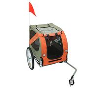 Flyelf Pliable Remorque Vélo pour Chien Animaux, Porte-vélo pour Chien Chat, Charge Jusqu'à 40 kg (Orange)