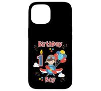 Flyer d'avion pour fête d'anniversaire pour garçons d'un an Coque pour iPhone 15