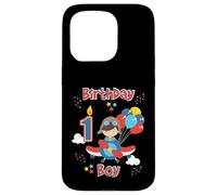 Flyer d'avion pour fête d'anniversaire pour garçons d'un an Coque pour iPhone 15 Pro
