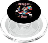Flyer d'avion pour fête d'anniversaire pour garçons d'un an PopSockets PopGrip pour MagSafe