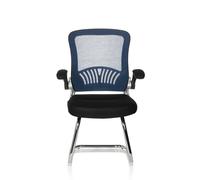 Chaise de conférence / Siège visiteurs FLYER PRO V Tissu maille Noir/Bleu hjh OFFICE Noir/Bleu G