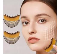 FLYGRRIV Lot de 2 brosses lymphatiques pour le visage, le visage, le drainage lymphatique, le contour du menton et de la mâchoire, avec boîte de rangement (2 pièces, marron)