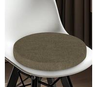 FlyGulls Lot de 2 coussins de chaise pour chaises de salle à manger, coussins ronds épais et antidérapants pour tabourets de cuisine avec fermeture éclair dissimulée Kaki (41 x 41 x 5 cm)